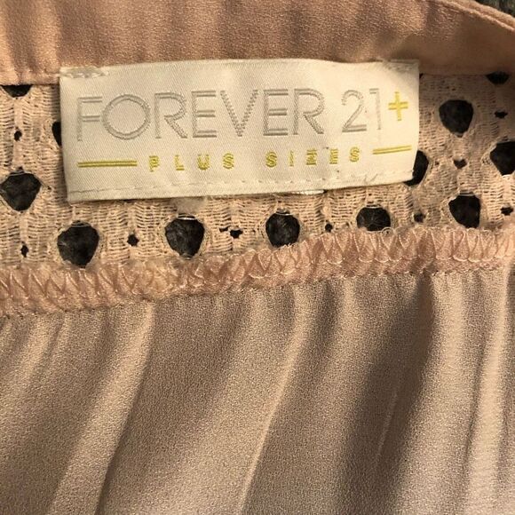 Forever 21 light Pink Crinkle Chiffon Babydoll Blouse - Picture 10 of 11